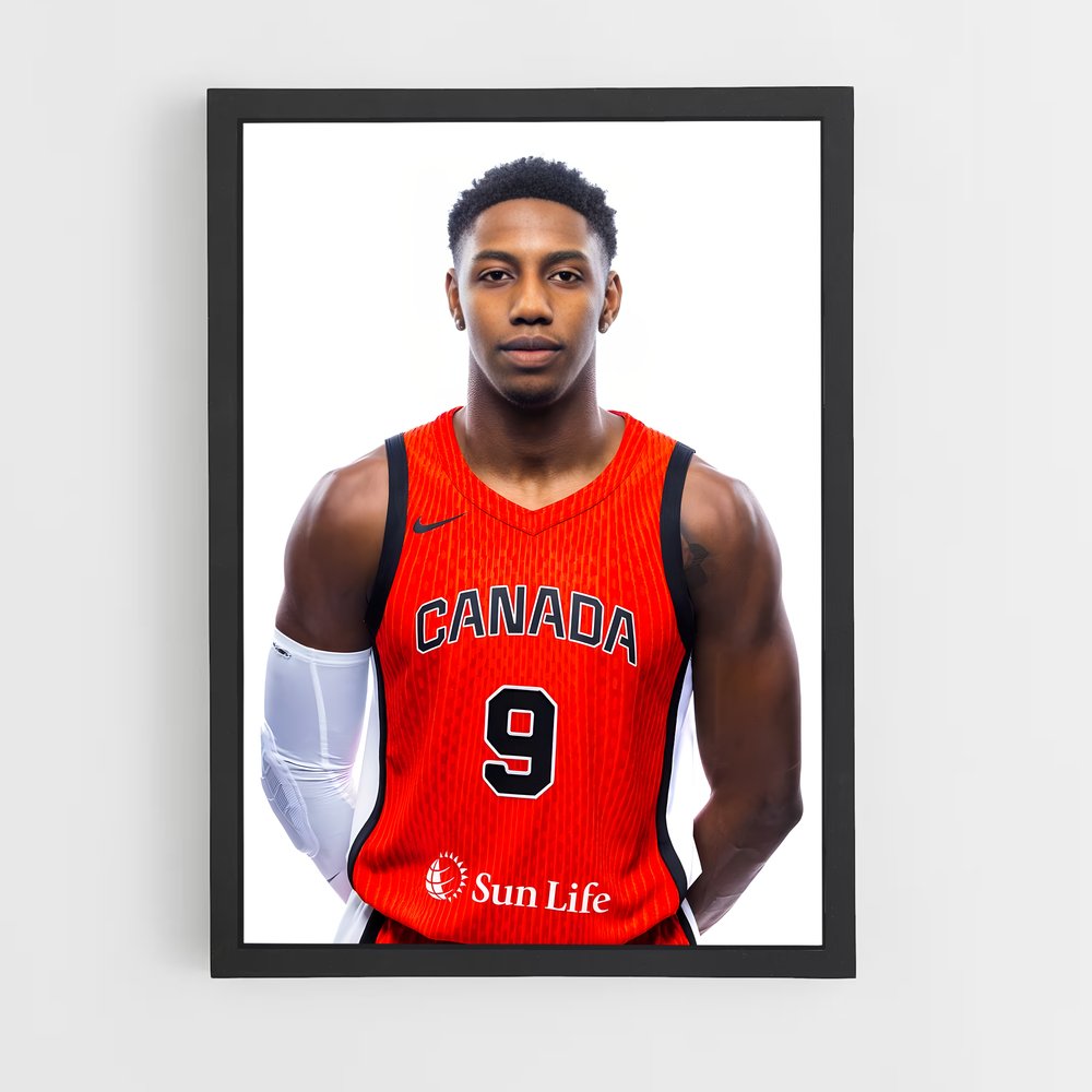 Poster Rj Barrett : L'As du Panier – affiche Basketball (vue 2)